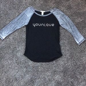 Younique 3/4 sleeve baseball tee. Small